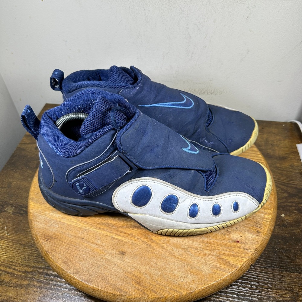 Vintage 1999 Nike Air Flight Navy Blue White Bug Eye 830166-441 Mens Size 12